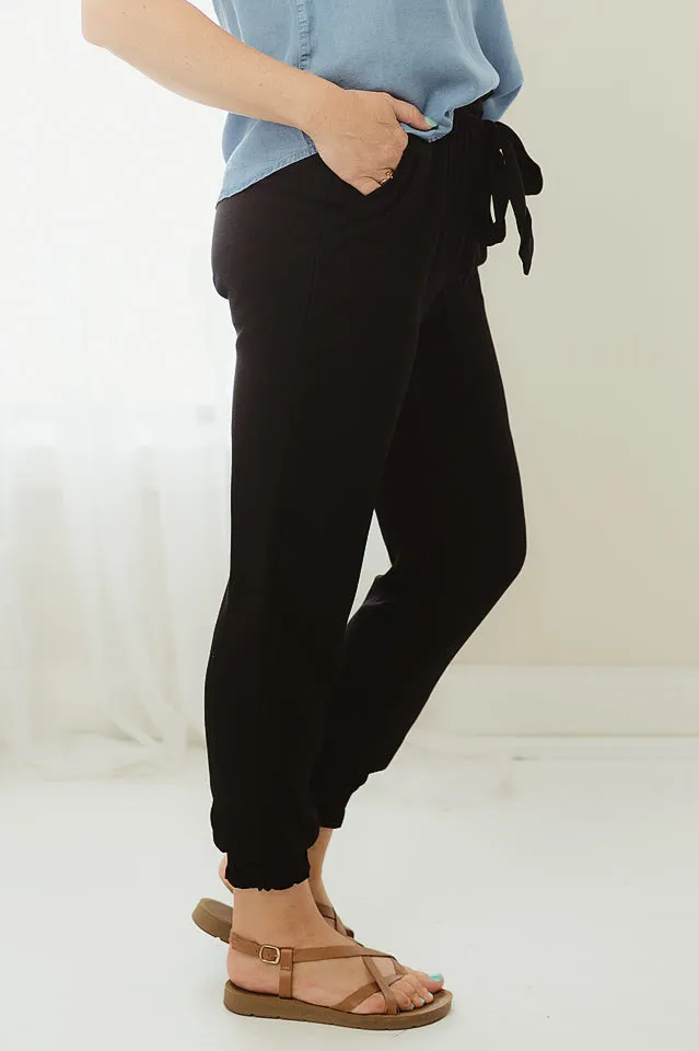 Paperbag Cinched Ankle Pants