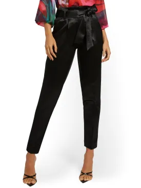 Paperbag-Waist Slim Pant with Tie
