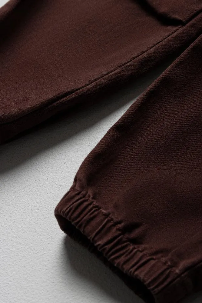 Parachute Cargo Jogger Pants Brown