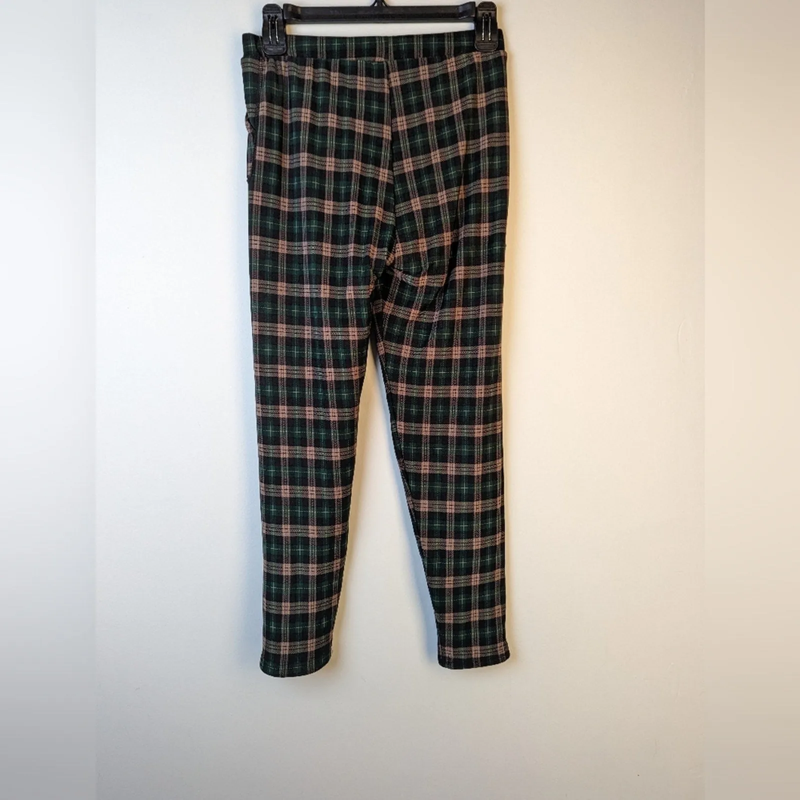 Plaid Fleece Leggings / M-L
