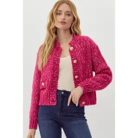 Preppy Knit Crop Cardigan