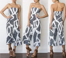 "Shining" boho palazzo romper jumpsuit