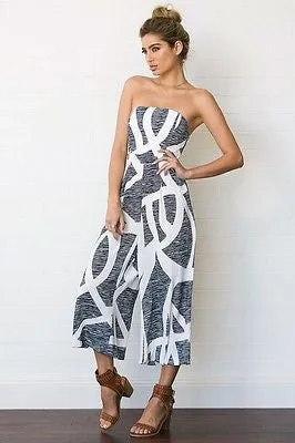 "Shining" boho palazzo romper jumpsuit