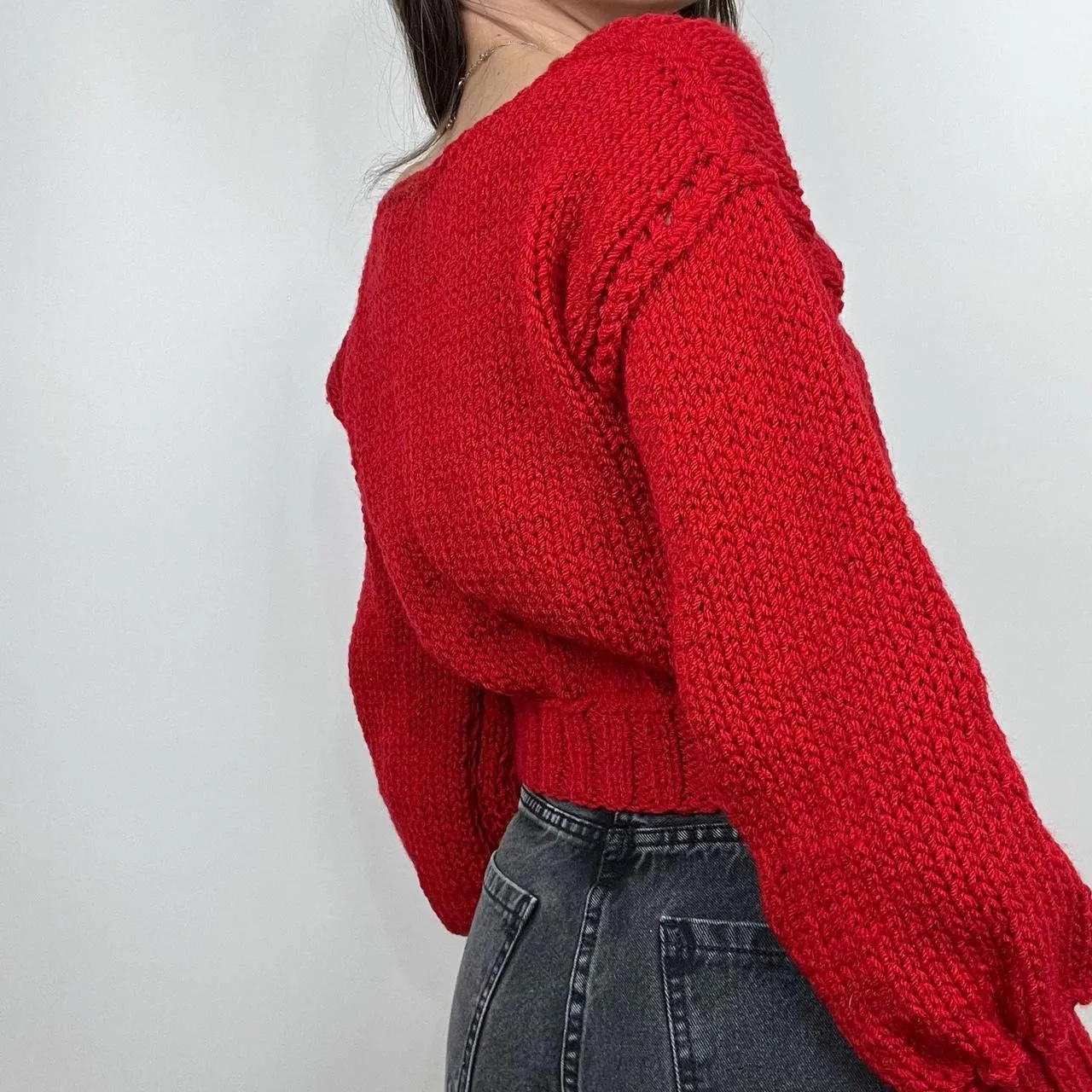 Red Knitted Cardigan