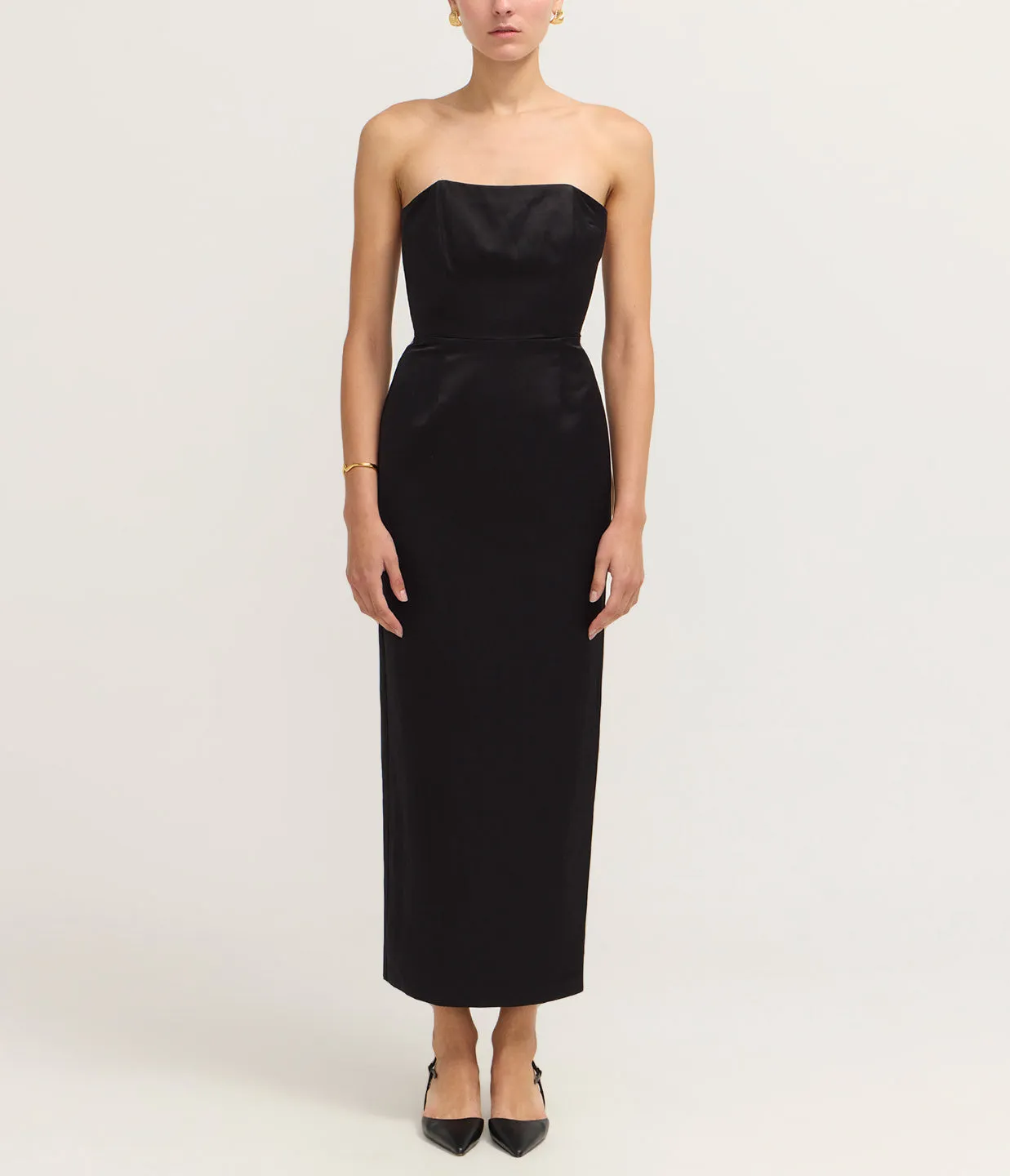 Romeo Strapless Dress in Black