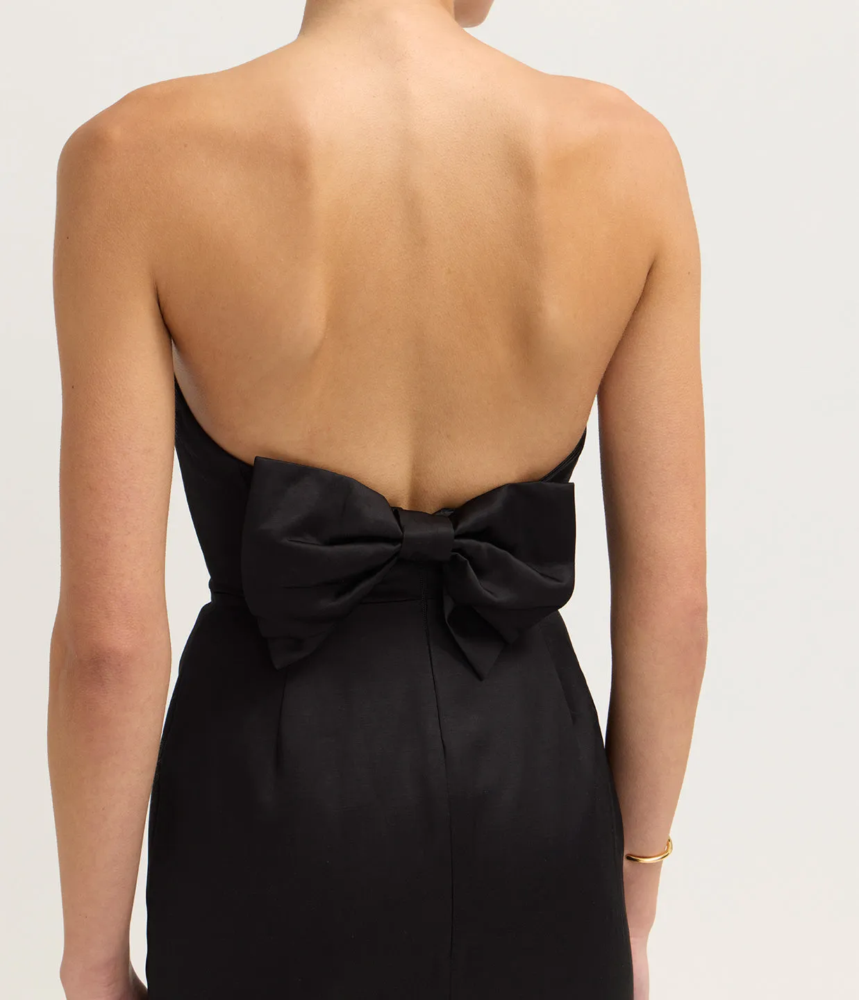 Romeo Strapless Dress in Black