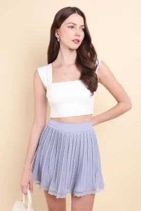 ROSEMARY LACE PLEATED SKORTS IN BLUE