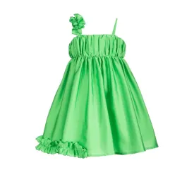 Ruffled Satin Dress