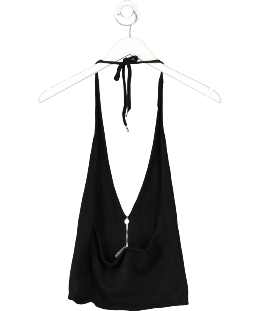 Ruve Black Halter Neck Top UK S
