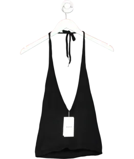 Ruve Black Halter Neck Top UK S