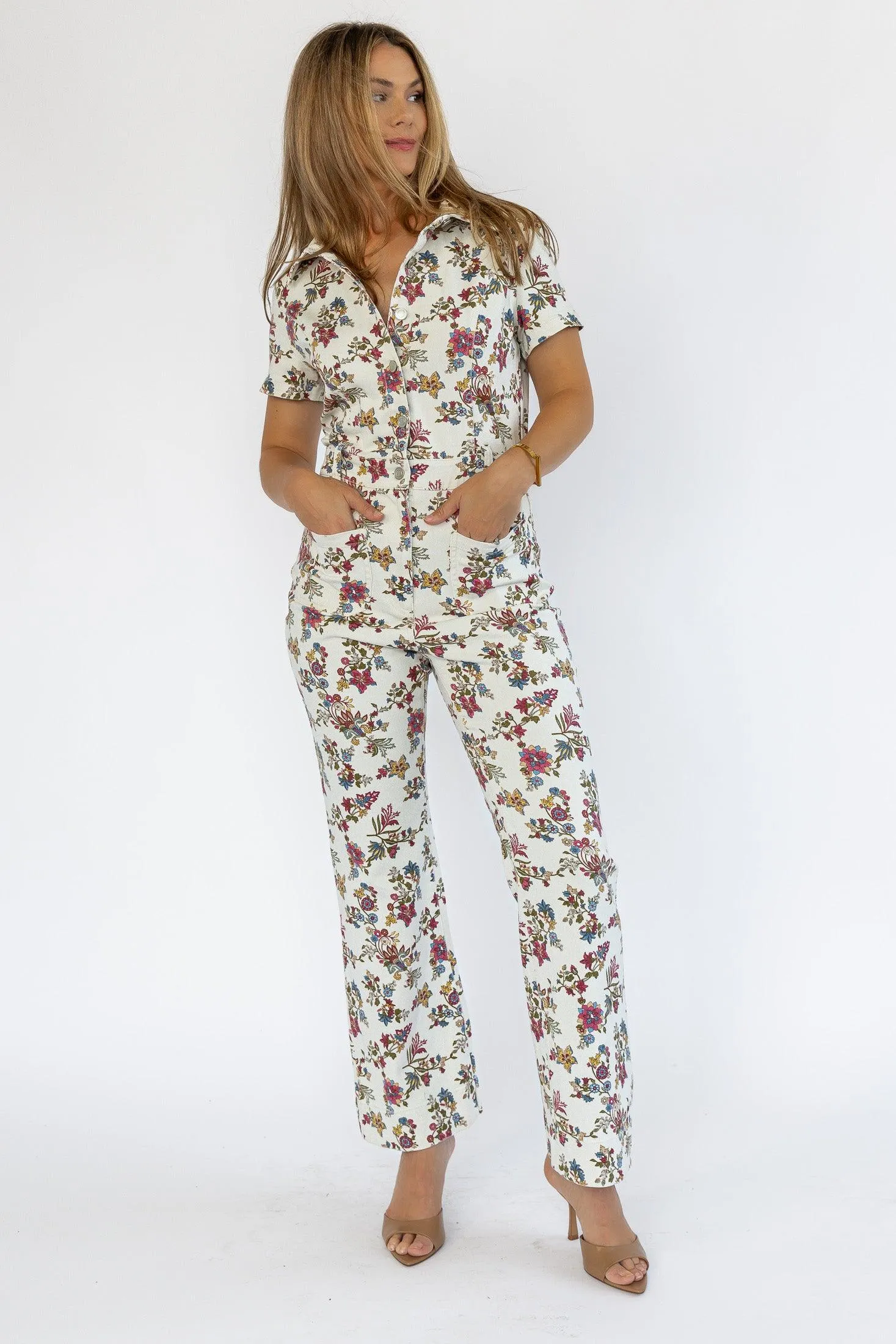 Sadie Floral Print Jumpsuit - Final Sale
