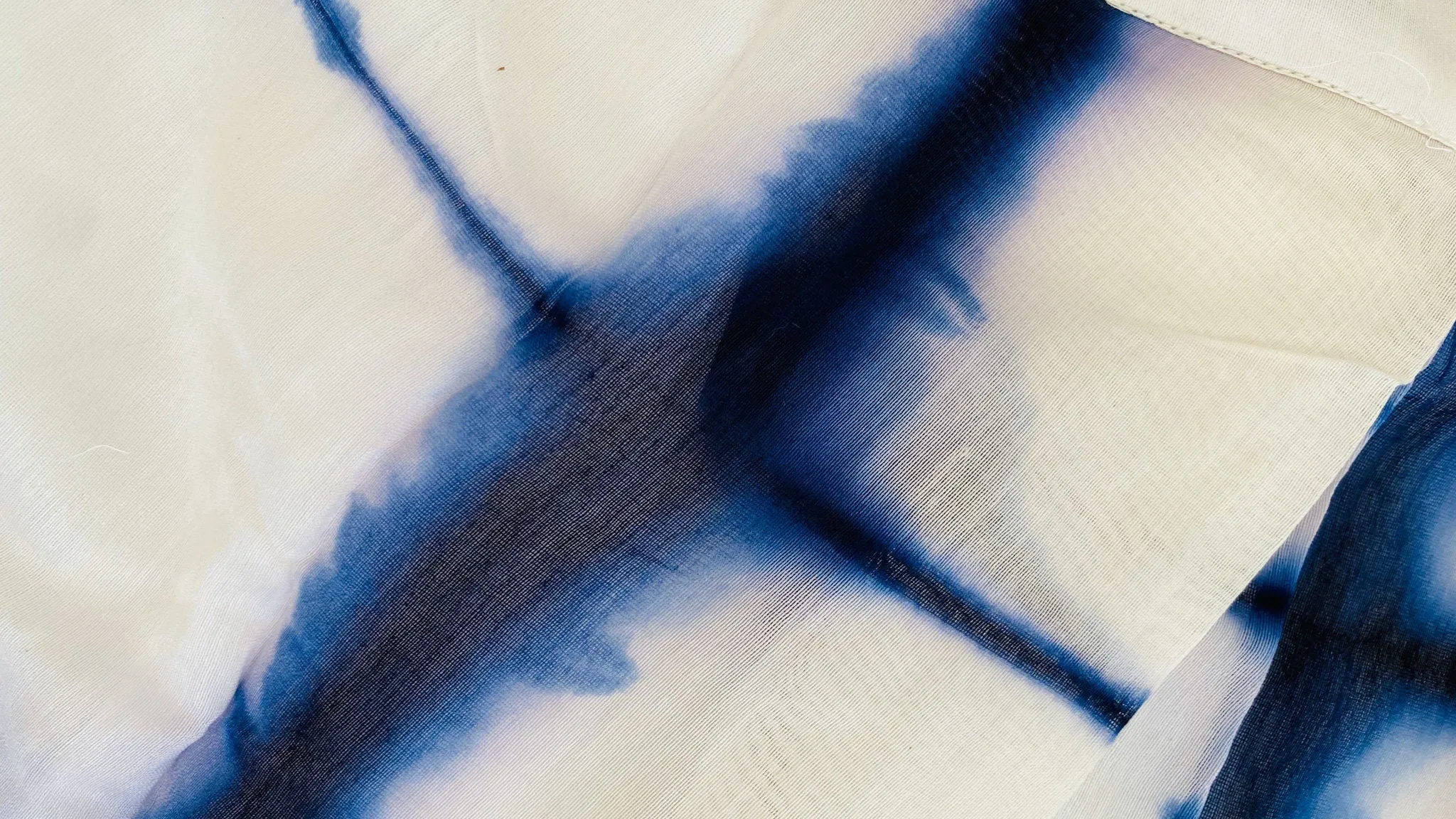 Shibori Tie Dye Sundress. Indigo. Silk. One Size