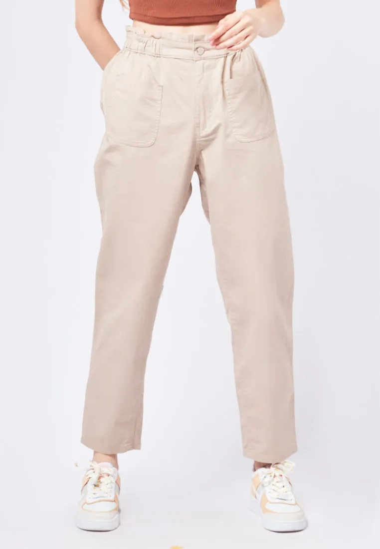 Slouchy Paperbag Denim Pants