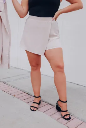 Tai Wrap Mini Skort - Nude