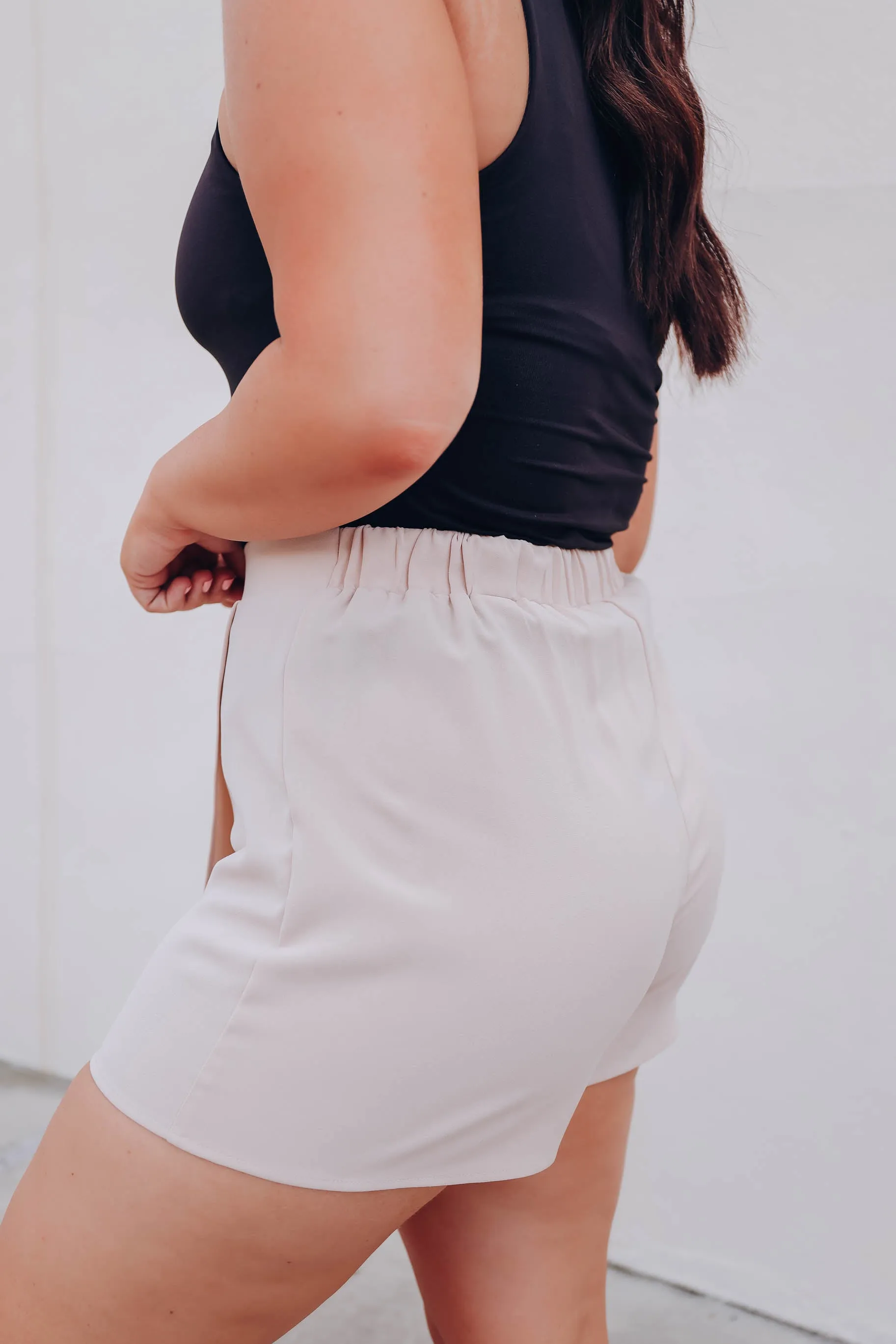 Tai Wrap Mini Skort - Nude