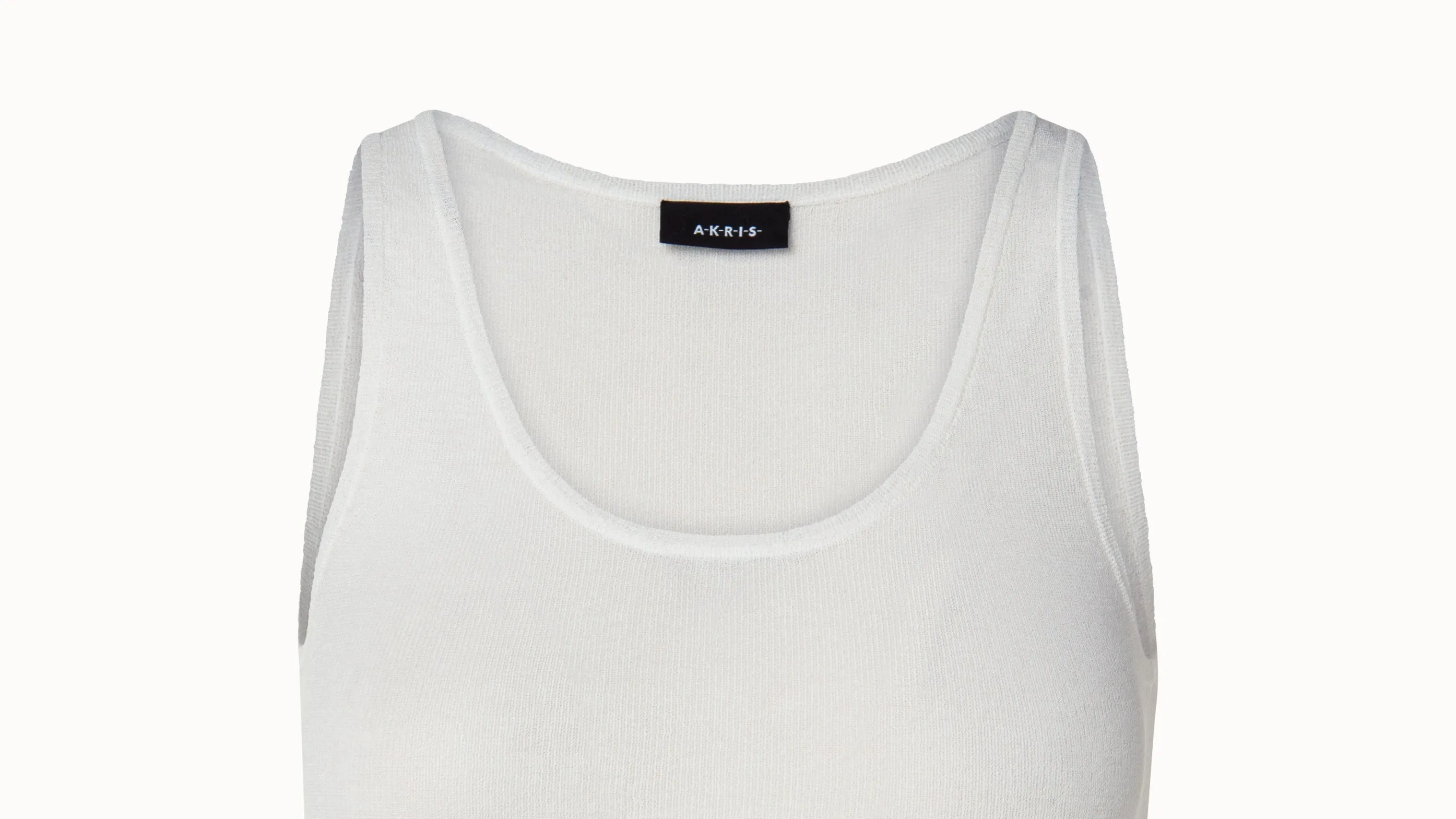 Two in One Semi-Transparent Layered Knit Top with Scoop Neck