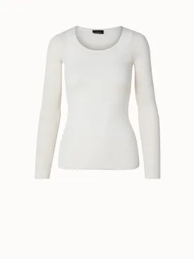Two in One Semi-Transparent Layered Knit Top with Scoop Neck