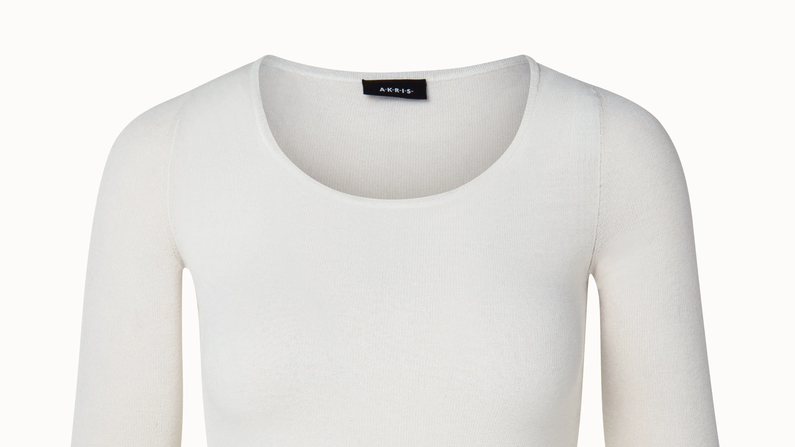 Two in One Semi-Transparent Layered Knit Top with Scoop Neck