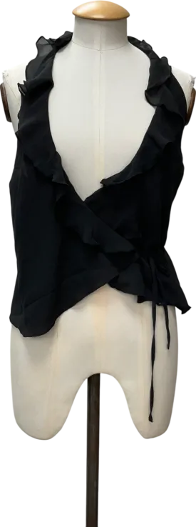 Urban Outfitters Kimchi Blue Black Lace Halter Neck Top UK L