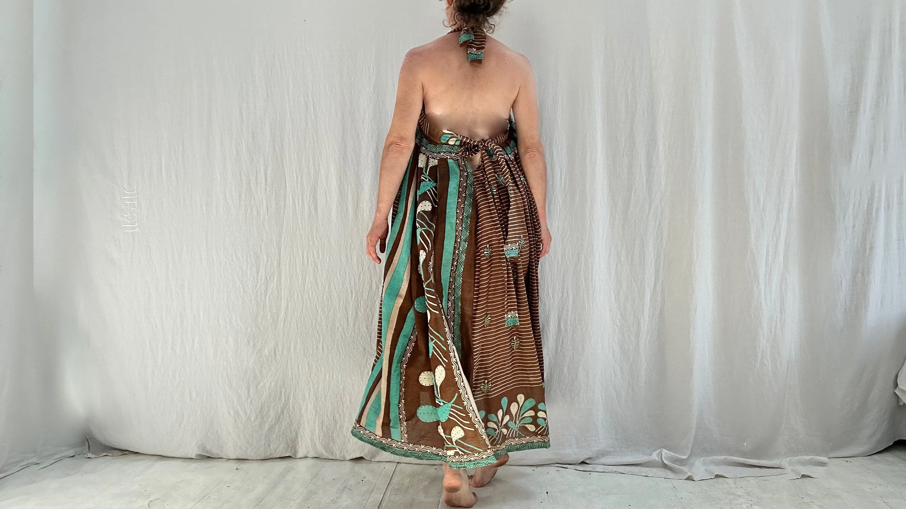 Vintage Sari Sundress. One Size.
