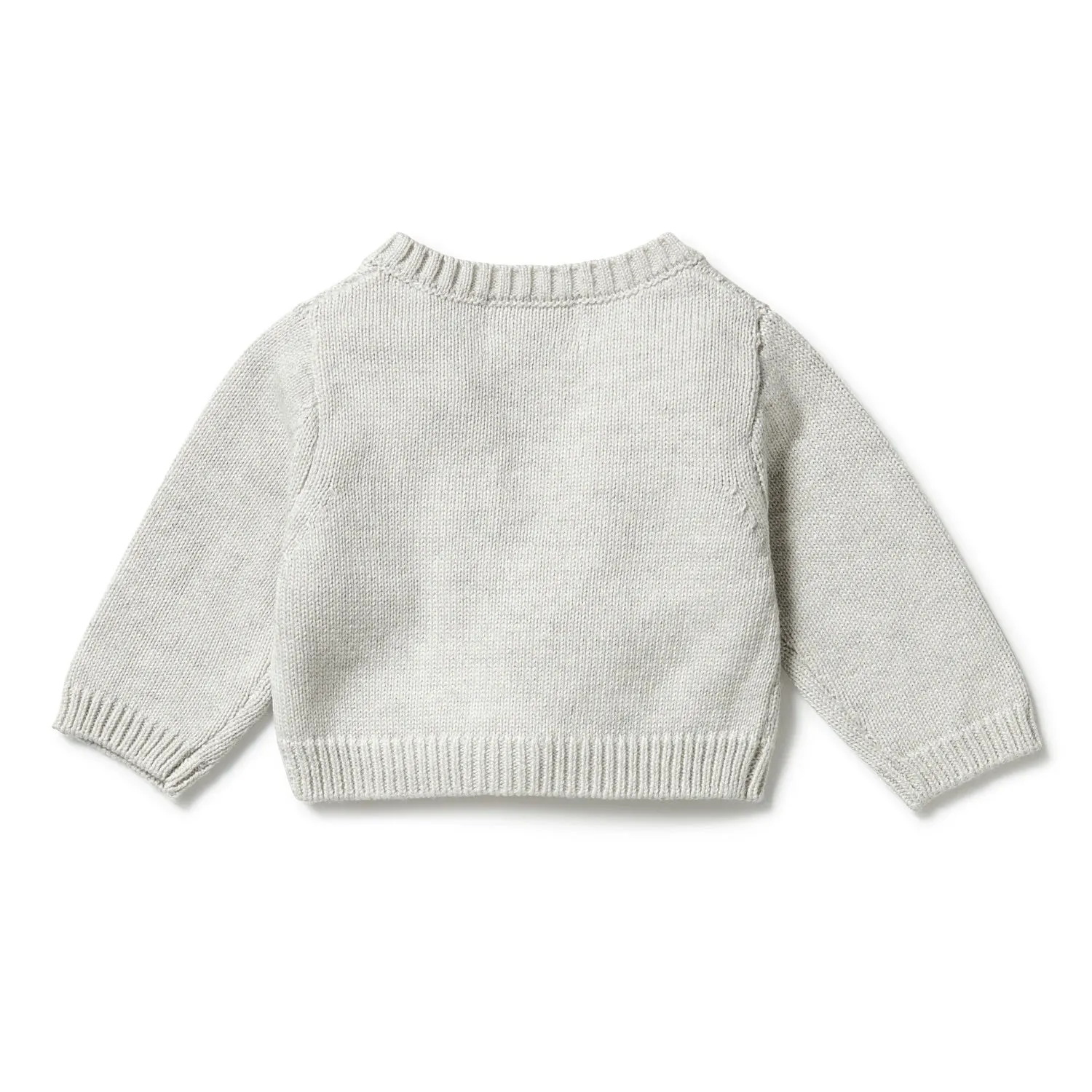 Wilson   Frenchy Knitted Ruffle Cardigan Grey Melange