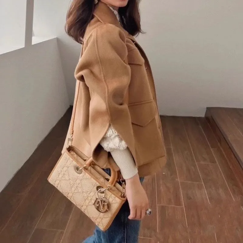 Winter Army Double Flap Pocket Wool Jacket