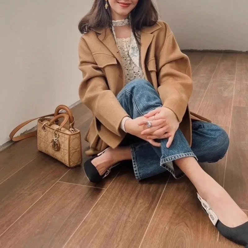 Winter Army Double Flap Pocket Wool Jacket