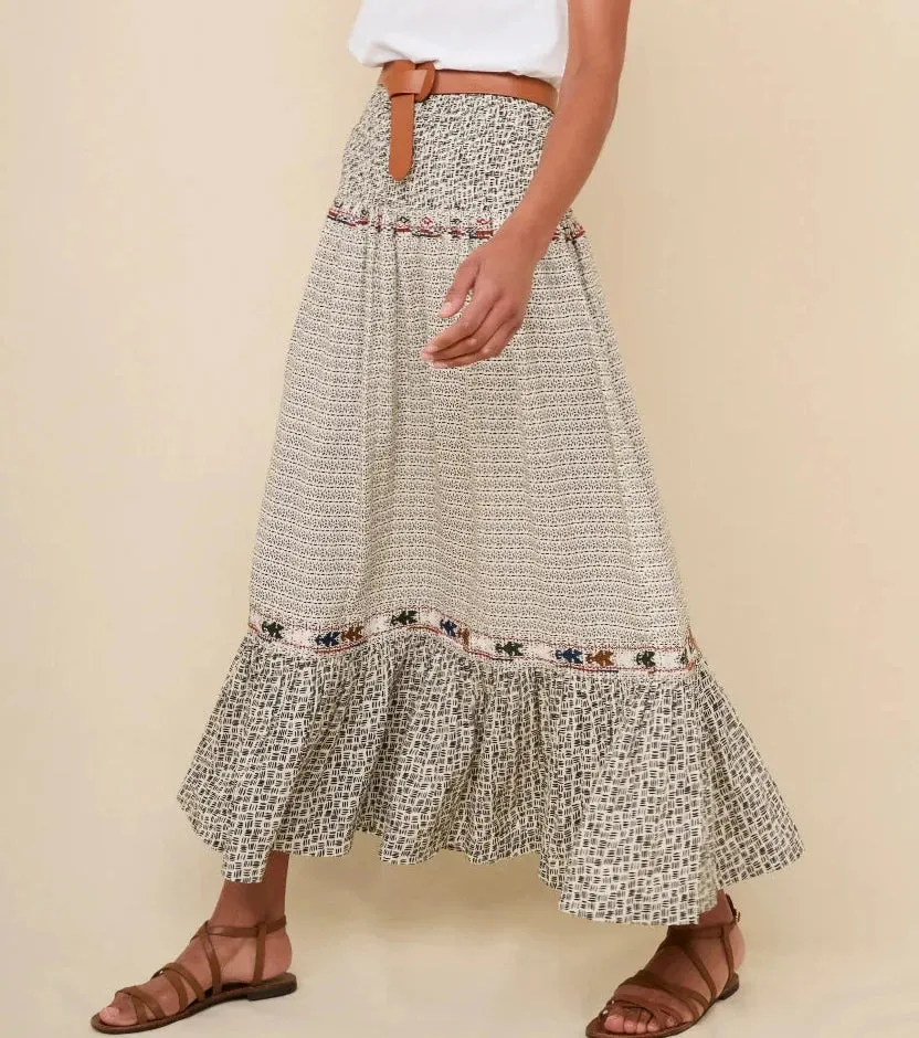 WYSE LONDON White Black Beau Multi wear convertible Sundress / Skirt UK 8