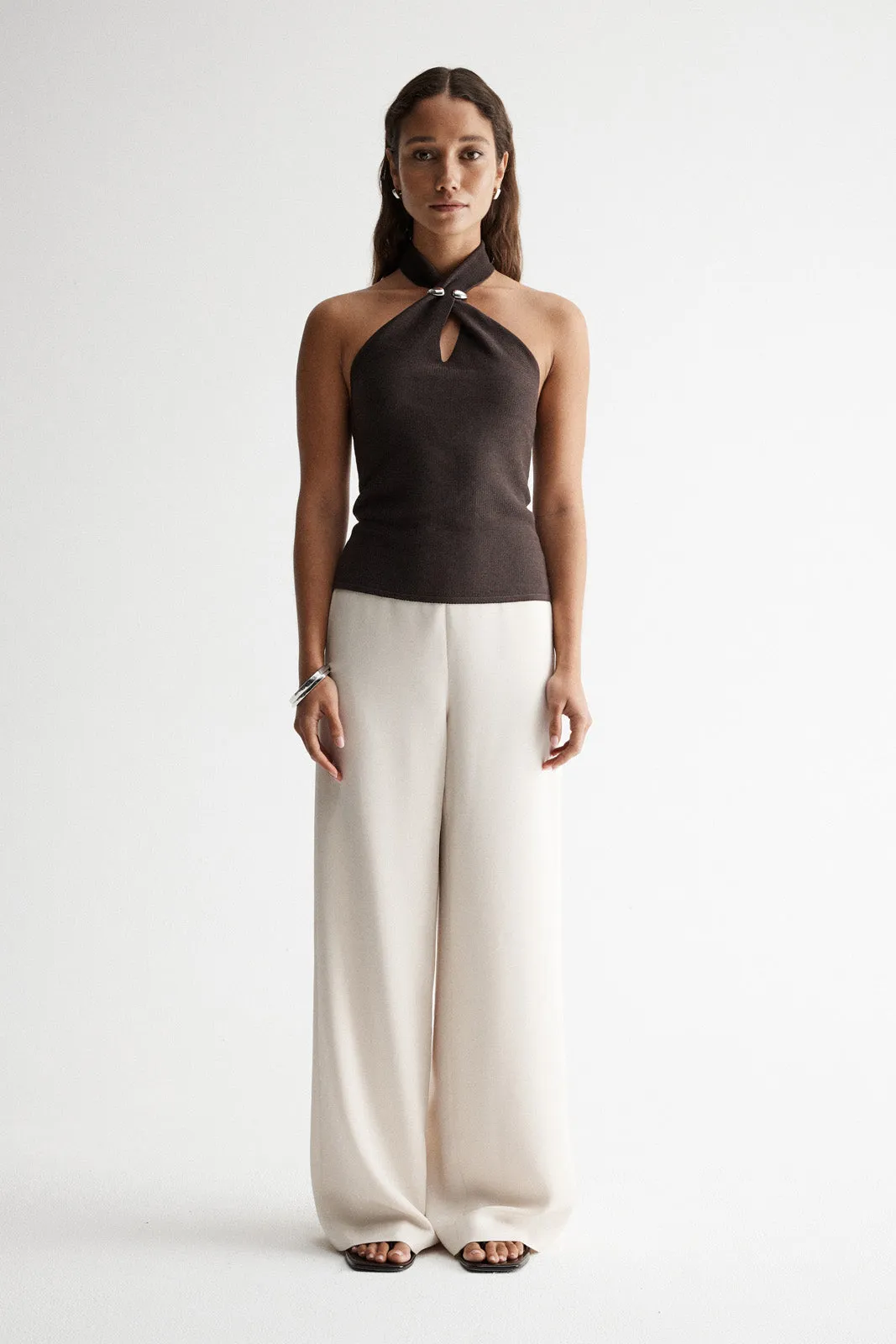 Zinnia Knit Top Chocolate