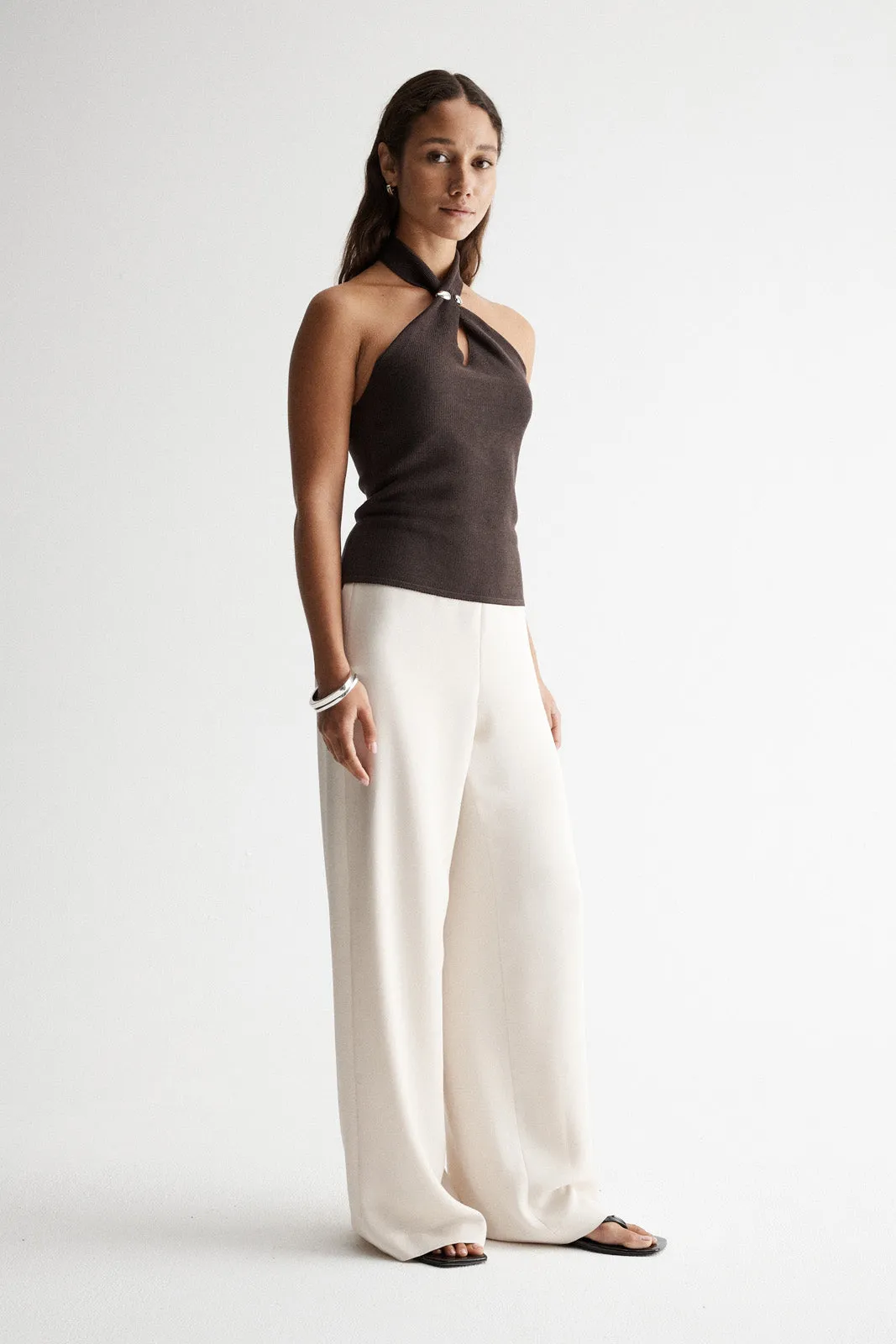 Zinnia Knit Top Chocolate